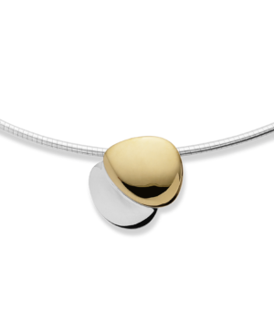 49511 - 925/- Sterling Silver 925/-pendant, partially gold-plated, rh, polished