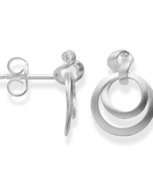 49541 - 925/- Sterling Silver 925/- earrings, rh, satin matte