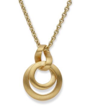 49550 - 925/- Sterling Silver 925/- pendant, gold-plated, satin finish