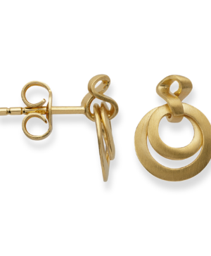 49560 - 925/- Sterling Silver 925/- earrings, gold-plated, satin finish