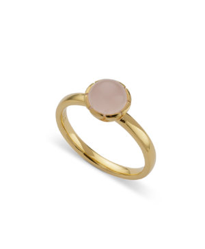 4958054 - 925/- Sterling Silver Rose Gold 925 ring, gold plated, polished, rose quartz 1.33 carat