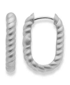 49591 - 925/- Sterling Silver 925/- hoop, rh, satin matt