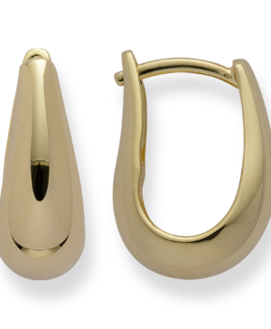 49660 - 925/- Sterling Silver 925/- creole, gold-plated, polished