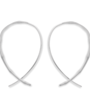 49671 - 925/- Sterling Silver 925/- earrings, rh, satin matte