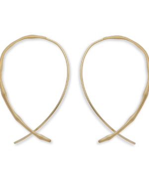49680 - 925/- Sterling Silver 925/- earrings, gold-plated, satin finish