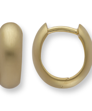 49720 - 925/- Sterling Silver 925/- creole, gold-plated, satin matte