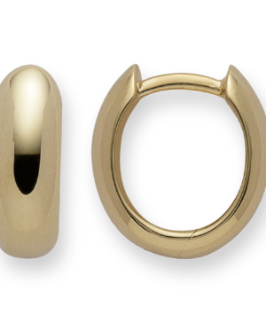 49740 - 925/- Sterling Silver 925/- creole, gold-plated, polished