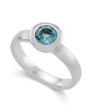 4983154 - 925/- Sterling Silver 925/- Rs. Ring blue topaz 0.92 ct matte/pol