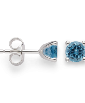 49900 - 925/- Sterling Silver 925/- Earrings blue topaz 1.10ct. Polished