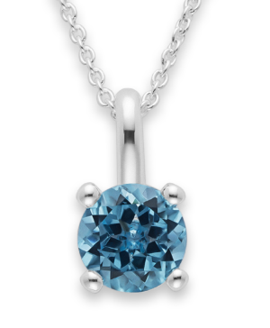 49910 - 925/- Sterling Silver 925/- Pendant blue topaz 1.47ct. Polished