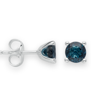 49930 - 925/- Sterling Silver 925/- Earrings blue topaz 1.20ct. Polished