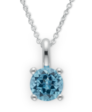 49970 - 925/- Sterling Silver 925/- Pendant blue topaz 0.97ct. Polished