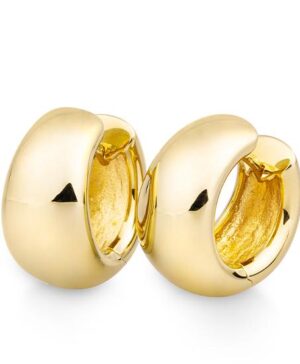 Breuning 06/85774 9ct Yellow Polished Concave Huggie 16.50mm Width