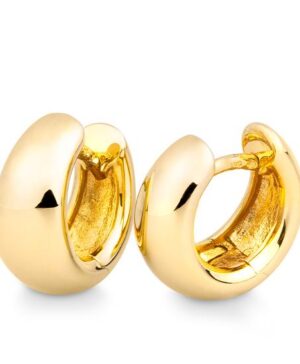 Breuning 06/85772 9ct Yellow Polished Concave Huggie 13.50mm Width