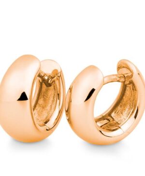 Breuning 06/85773 9ct Rose Polished Concave Huggie 13.50mm Width