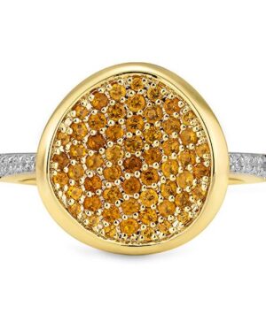 41/06221-0 750/- Bic Breuning Citrine/Diamond Ring 0.088 Ct. H/Si