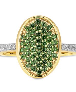 41/06217-0 750/- Bic Breuning Ring - g.Tsavorite/Diamond. 0,118 Ct. H/si