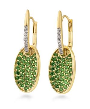 11/03142-0 750/- Bic Breuning Earrings - g.Tsavorite/BRILL. 0,075 Ct. H/si