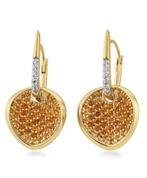 11/03145-0 750/-Bic Breuning Earring g.citrine/BRILL. 0,075 Ct. H/si