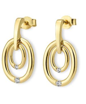 11/03137-0 - 375/- yellow - diamond fc 0,15 Ct. H/si Earrings