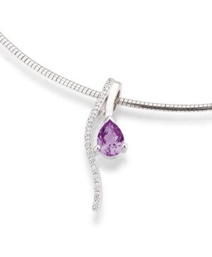 31/04608-0 - 375/- white - g.blue topaz/BRILL. 0,104 Ct. H/si Pendants