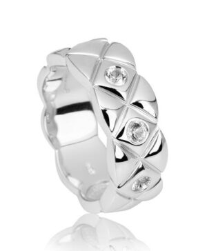 42/03365-0 - 925/- RH - g.white sapphire Rings
