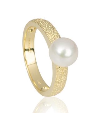 43/00648-0 - 925/- yellow - Chinese cult. pearl Rings