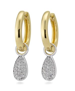 06/61225-0 - 375/- bic. - diamond fc 0,38 Ct. H/si Earrings