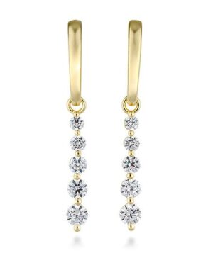 11/03155-0 - 375/- yellow - diamond fc 0,62 Ct. H/si Earrings