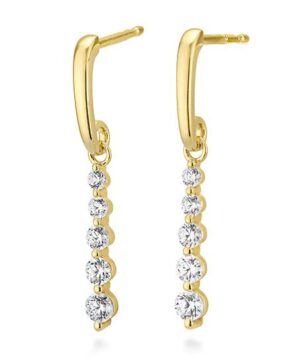 11/03155-0 - 375/- yellow - diamond fc 0,62 Ct. H/si Earrings