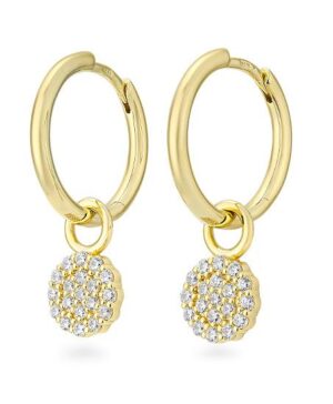 06/61269-0 - 375/- yellow - diamond fc 0,57 Ct. H/si Earrings