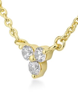 61/01560-0 - 375/- yellow NECKLET - diamond fc 0,165 Ct. H/si Necklaces