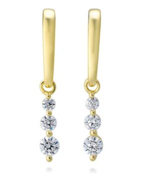 11/03154-0 - 375/- yellow - diamond fc 0,38 Ct. H/si Earrings