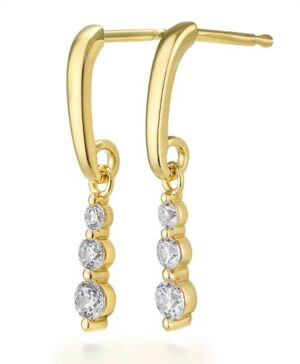 11/03154-0 - 375/- yellow - diamond fc 0,38 Ct. H/si Earrings