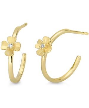 06/61254-0 - 375/- yellow - diamond fc 0,03 Ct. H/si Earrings
