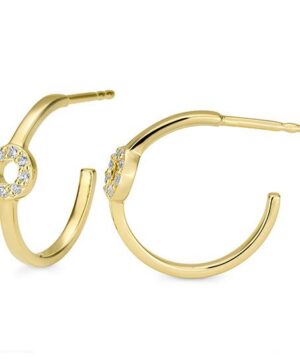 06/61247-0 - 375/- yellow - diamond fc 0,12 Ct. H/si Earrings
