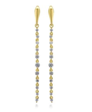 11/03156-0 - 375/- yellow - diamond fc 0,90 Ct. H/si Earrings
