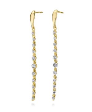 11/03156-0 - 375/- yellow - diamond fc 0,90 Ct. H/si Earrings