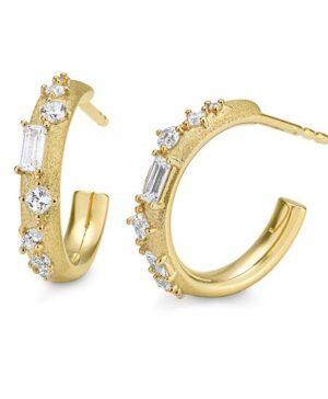 06/61274-0 - 375/- yellow - diamond fc 0,747 Ct. H/si Earrings