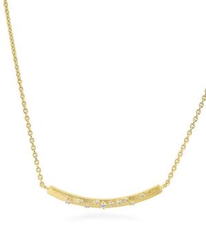 61/01563-0 - 375/- yellow NECKLET - diamond fc 0,066 Ct. H/si Necklaces