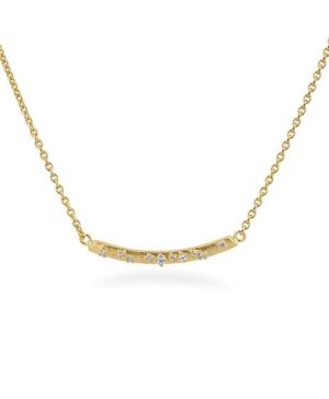 61/01566-0 - 375/- yellow NECKLET - diamond fc 0,066 Ct. H/si Necklaces