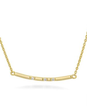 61/01562-0 - 375/- yellow NECKLET - diamond fc 0,045 Ct. H/si Necklaces