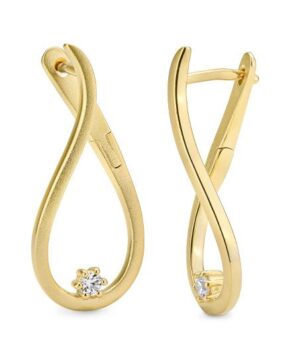 06/61268-0 - 375/- yellow - diamond fc 0,10 Ct. H/si Earrings