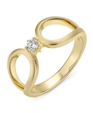 41/06433-0 - 375/- yellow - diamond fc 0,10 Ct. H/si Rings