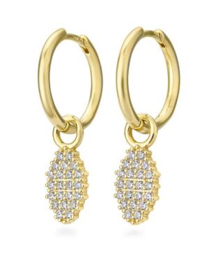 06/61270-0 - 375/- yellow - diamond fc 0,66 Ct. H/si Earrings