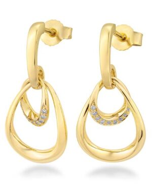 11/03139-0 - 375/- yellow - diamond fc 0,126 Ct. H/si Earrings