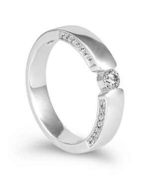 41/05980-0 - 375/- white - diamond fc 0,304 Ct. H/si Rings