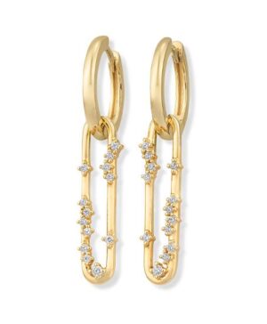 06/61116-0 - 375/- yellow - diamond fc 0,25 Ct. H/si Earrings