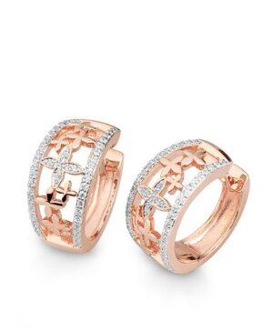 06/61106-0 - 375/- red - diamond fc 0,49 Ct. H/si Earrings