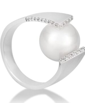 41/71215-0 - 375/- white - South Sea cult pearl/BRILL. 0,143 Ct. H/si Rings